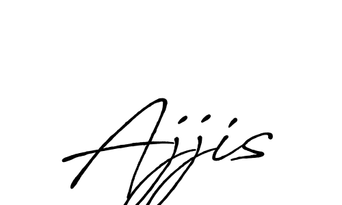 How to make Ajjis signature? Antro_Vectra_Bolder is a professional autograph style. Create handwritten signature for Ajjis name. Ajjis signature style 7 images and pictures png