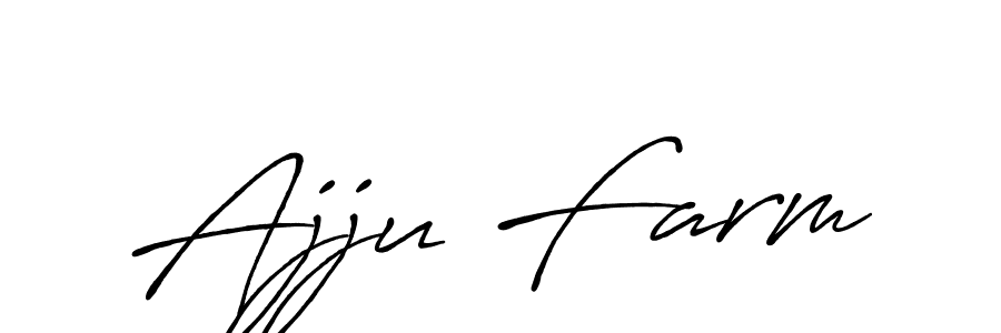 Once you've used our free online signature maker to create your best signature Antro_Vectra_Bolder style, it's time to enjoy all of the benefits that Ajju Farm name signing documents. Ajju Farm signature style 7 images and pictures png