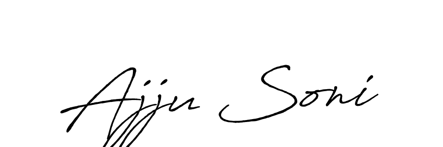 Create a beautiful signature design for name Ajju Soni. With this signature (Antro_Vectra_Bolder) fonts, you can make a handwritten signature for free. Ajju Soni signature style 7 images and pictures png