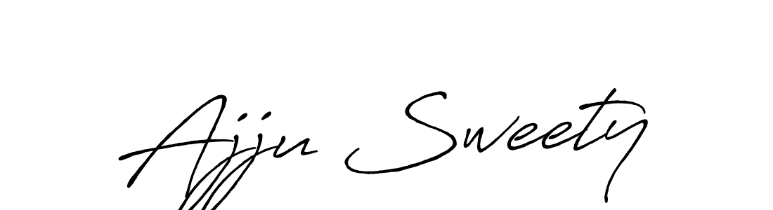 Ajju Sweety stylish signature style. Best Handwritten Sign (Antro_Vectra_Bolder) for my name. Handwritten Signature Collection Ideas for my name Ajju Sweety. Ajju Sweety signature style 7 images and pictures png