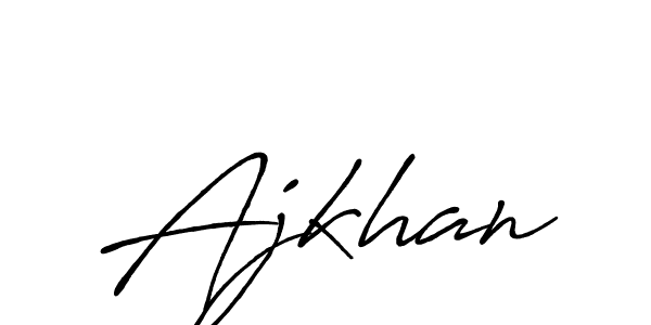 How to make Ajkhan name signature. Use Antro_Vectra_Bolder style for creating short signs online. This is the latest handwritten sign. Ajkhan signature style 7 images and pictures png