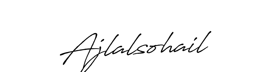 Create a beautiful signature design for name Ajlalsohail. With this signature (Antro_Vectra_Bolder) fonts, you can make a handwritten signature for free. Ajlalsohail signature style 7 images and pictures png