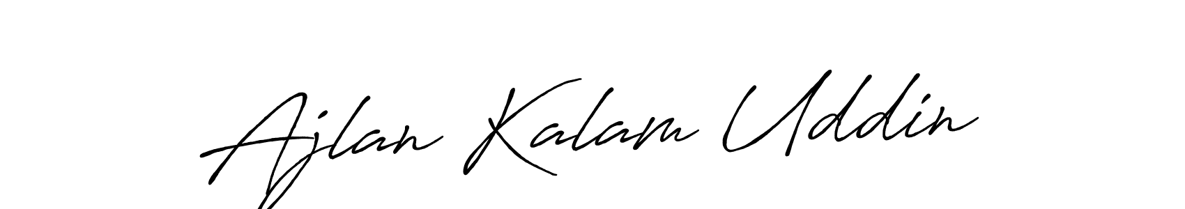 Create a beautiful signature design for name Ajlan Kalam Uddin. With this signature (Antro_Vectra_Bolder) fonts, you can make a handwritten signature for free. Ajlan Kalam Uddin signature style 7 images and pictures png
