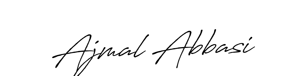 Design your own signature with our free online signature maker. With this signature software, you can create a handwritten (Antro_Vectra_Bolder) signature for name Ajmal Abbasi. Ajmal Abbasi signature style 7 images and pictures png