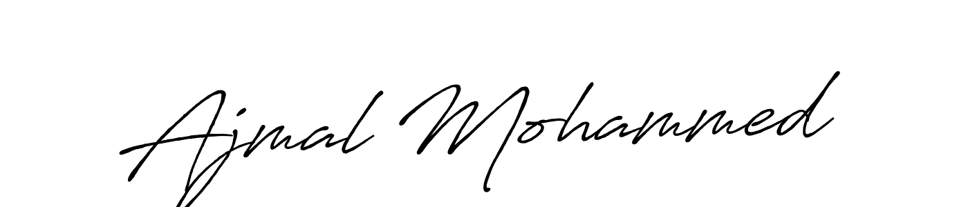 How to make Ajmal Mohammed name signature. Use Antro_Vectra_Bolder style for creating short signs online. This is the latest handwritten sign. Ajmal Mohammed signature style 7 images and pictures png