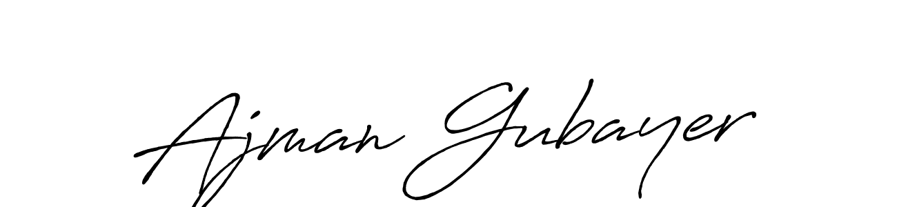 Ajman Gubayer stylish signature style. Best Handwritten Sign (Antro_Vectra_Bolder) for my name. Handwritten Signature Collection Ideas for my name Ajman Gubayer. Ajman Gubayer signature style 7 images and pictures png