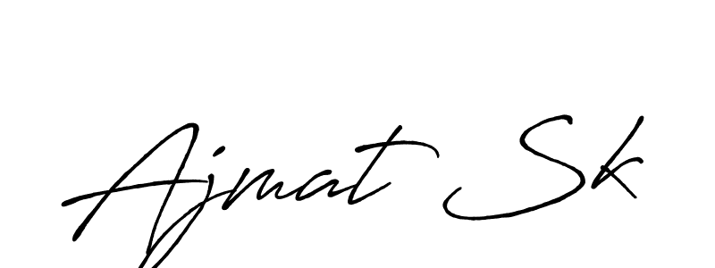 Make a beautiful signature design for name Ajmat Sk. With this signature (Antro_Vectra_Bolder) style, you can create a handwritten signature for free. Ajmat Sk signature style 7 images and pictures png