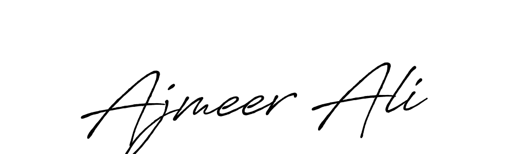 Create a beautiful signature design for name Ajmeer Ali. With this signature (Antro_Vectra_Bolder) fonts, you can make a handwritten signature for free. Ajmeer Ali signature style 7 images and pictures png