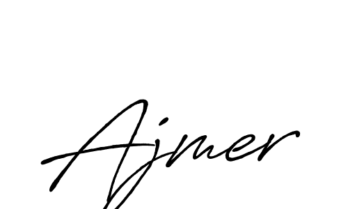 How to make Ajmer name signature. Use Antro_Vectra_Bolder style for creating short signs online. This is the latest handwritten sign. Ajmer signature style 7 images and pictures png