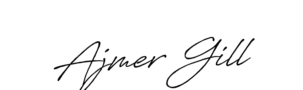 It looks lik you need a new signature style for name Ajmer Gill. Design unique handwritten (Antro_Vectra_Bolder) signature with our free signature maker in just a few clicks. Ajmer Gill signature style 7 images and pictures png