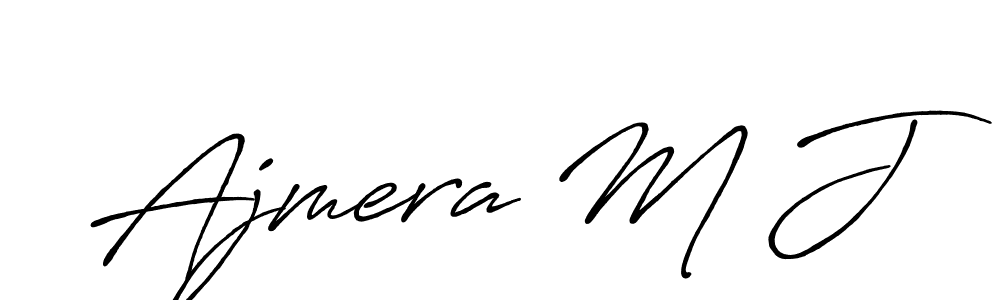 Design your own signature with our free online signature maker. With this signature software, you can create a handwritten (Antro_Vectra_Bolder) signature for name Ajmera M J. Ajmera M J signature style 7 images and pictures png