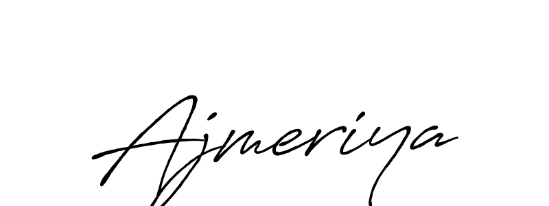 if you are searching for the best signature style for your name Ajmeriya. so please give up your signature search. here we have designed multiple signature styles  using Antro_Vectra_Bolder. Ajmeriya signature style 7 images and pictures png