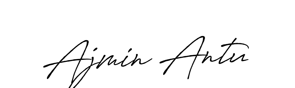 Design your own signature with our free online signature maker. With this signature software, you can create a handwritten (Antro_Vectra_Bolder) signature for name Ajmin Antu. Ajmin Antu signature style 7 images and pictures png