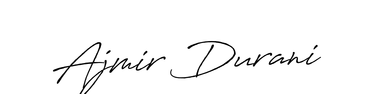 Make a beautiful signature design for name Ajmir Durani. With this signature (Antro_Vectra_Bolder) style, you can create a handwritten signature for free. Ajmir Durani signature style 7 images and pictures png
