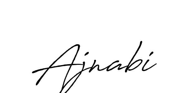 Create a beautiful signature design for name Ajnabi. With this signature (Antro_Vectra_Bolder) fonts, you can make a handwritten signature for free. Ajnabi signature style 7 images and pictures png
