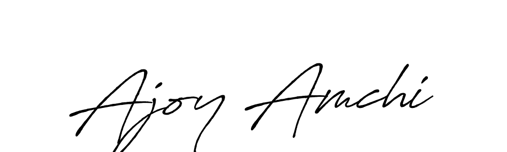 The best way (Antro_Vectra_Bolder) to make a short signature is to pick only two or three words in your name. The name Ajoy Amchi include a total of six letters. For converting this name. Ajoy Amchi signature style 7 images and pictures png