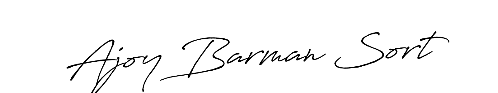Make a beautiful signature design for name Ajoy Barman Sort. With this signature (Antro_Vectra_Bolder) style, you can create a handwritten signature for free. Ajoy Barman Sort signature style 7 images and pictures png