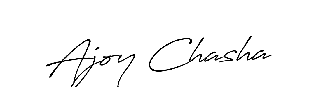 Make a beautiful signature design for name Ajoy Chasha. With this signature (Antro_Vectra_Bolder) style, you can create a handwritten signature for free. Ajoy Chasha signature style 7 images and pictures png