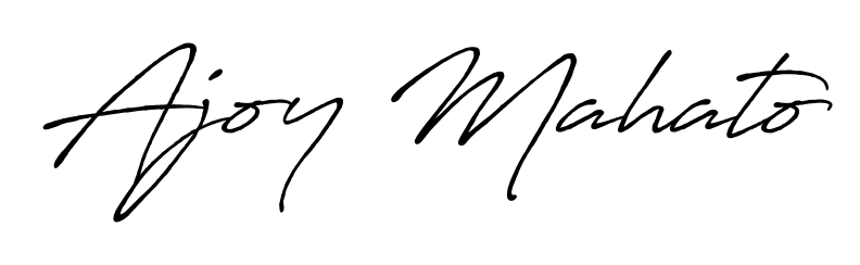 Style your name Ajoy Mahato with confidence using Antro_Vectra_Bolder signature design. Simple, elegant, and ready for immediate document use. Ajoy Mahato signature style 7 images and pictures png