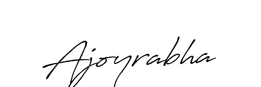 Make a beautiful signature design for name Ajoyrabha. With this signature (Antro_Vectra_Bolder) style, you can create a handwritten signature for free. Ajoyrabha signature style 7 images and pictures png