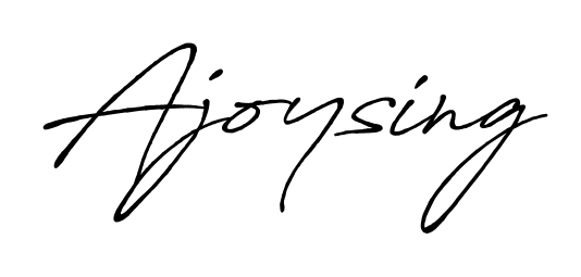 Discover the perfect balance of readability and style for Ajoysing with Antro_Vectra_Bolder font. Create your dream signature today. Ajoysing signature style 7 images and pictures png