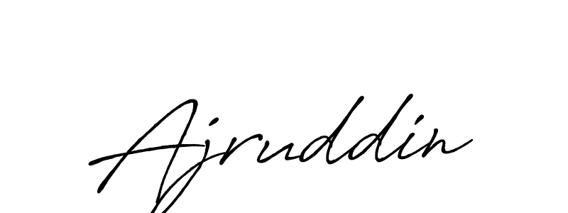 How to make Ajruddin name signature. Use Antro_Vectra_Bolder style for creating short signs online. This is the latest handwritten sign. Ajruddin signature style 7 images and pictures png