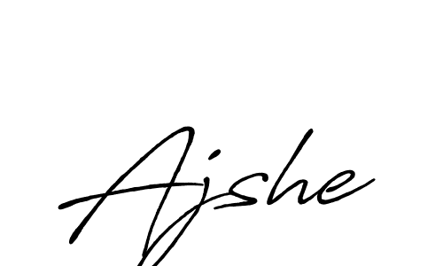 Also we have Ajshe name is the best signature style. Create professional handwritten signature collection using Antro_Vectra_Bolder autograph style. Ajshe signature style 7 images and pictures png