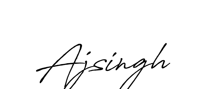 How to make Ajsingh name signature. Use Antro_Vectra_Bolder style for creating short signs online. This is the latest handwritten sign. Ajsingh signature style 7 images and pictures png