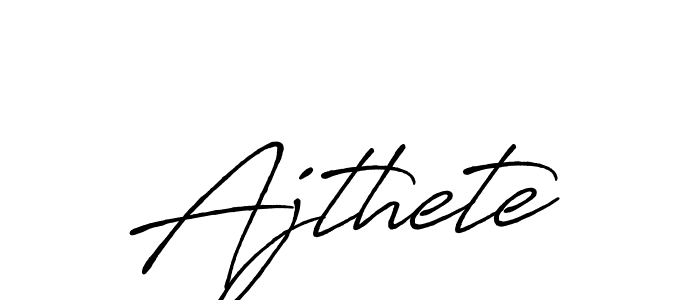 Use a signature maker to create a handwritten signature online. With this signature software, you can design (Antro_Vectra_Bolder) your own signature for name Ajthete. Ajthete signature style 7 images and pictures png