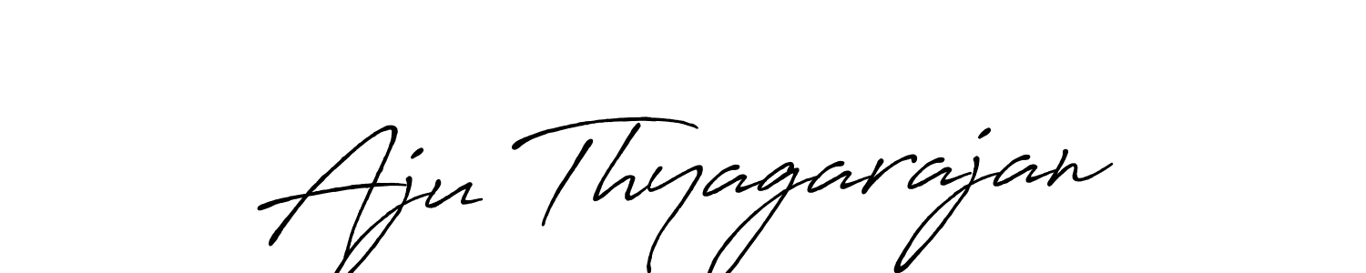 Make a beautiful signature design for name Aju Thyagarajan. With this signature (Antro_Vectra_Bolder) style, you can create a handwritten signature for free. Aju Thyagarajan signature style 7 images and pictures png