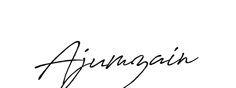 Ajumzain stylish signature style. Best Handwritten Sign (Antro_Vectra_Bolder) for my name. Handwritten Signature Collection Ideas for my name Ajumzain. Ajumzain signature style 7 images and pictures png