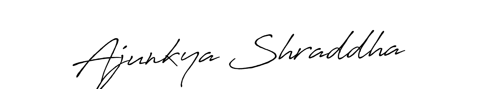 Also You can easily find your signature by using the search form. We will create Ajunkya Shraddha name handwritten signature images for you free of cost using Antro_Vectra_Bolder sign style. Ajunkya Shraddha signature style 7 images and pictures png