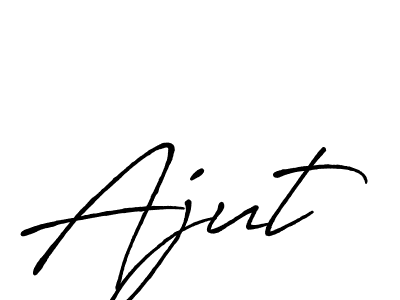 Create a beautiful signature design for name Ajut. With this signature (Antro_Vectra_Bolder) fonts, you can make a handwritten signature for free. Ajut signature style 7 images and pictures png