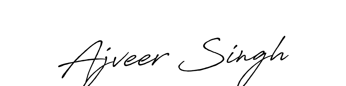 Create a beautiful signature design for name Ajveer Singh. With this signature (Antro_Vectra_Bolder) fonts, you can make a handwritten signature for free. Ajveer Singh signature style 7 images and pictures png