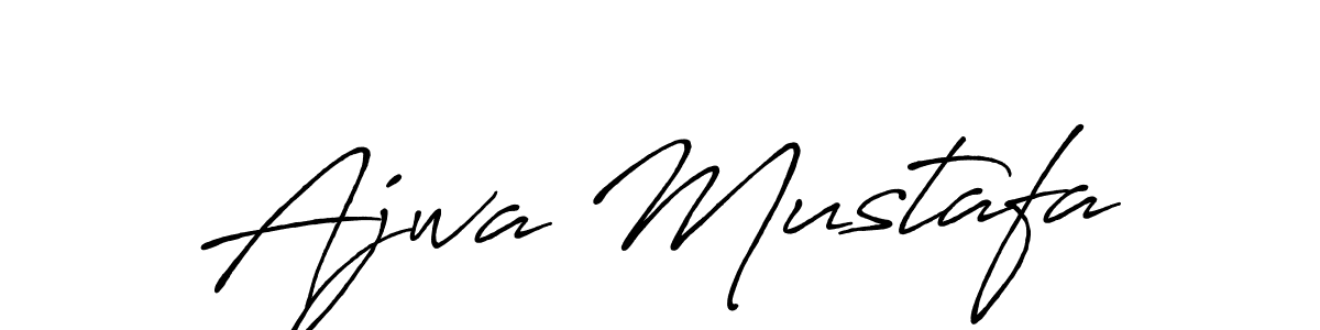 Antro_Vectra_Bolder is a professional signature style that is perfect for those who want to add a touch of class to their signature. It is also a great choice for those who want to make their signature more unique. Get Ajwa Mustafa name to fancy signature for free. Ajwa Mustafa signature style 7 images and pictures png