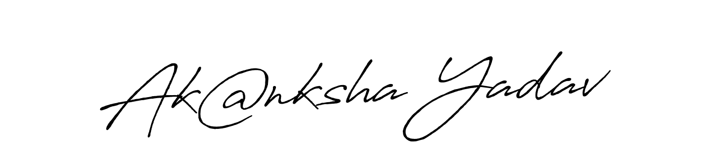 Use a signature maker to create a handwritten signature online. With this signature software, you can design (Antro_Vectra_Bolder) your own signature for name Ak@nksha Yadav. Ak@nksha Yadav signature style 7 images and pictures png