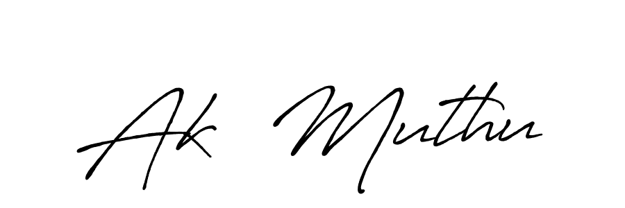 Ak  Muthu stylish signature style. Best Handwritten Sign (Antro_Vectra_Bolder) for my name. Handwritten Signature Collection Ideas for my name Ak  Muthu. Ak  Muthu signature style 7 images and pictures png