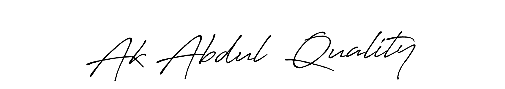 How to make Ak Abdul  Quality signature? Antro_Vectra_Bolder is a professional autograph style. Create handwritten signature for Ak Abdul  Quality name. Ak Abdul  Quality signature style 7 images and pictures png