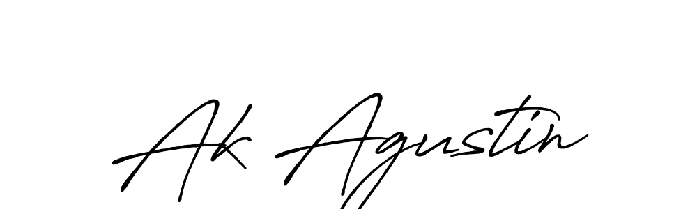 Also we have Ak Agustin name is the best signature style. Create professional handwritten signature collection using Antro_Vectra_Bolder autograph style. Ak Agustin signature style 7 images and pictures png