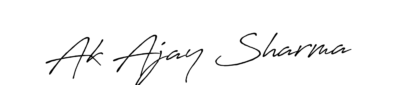 Similarly Antro_Vectra_Bolder is the best handwritten signature design. Signature creator online .You can use it as an online autograph creator for name Ak Ajay Sharma. Ak Ajay Sharma signature style 7 images and pictures png