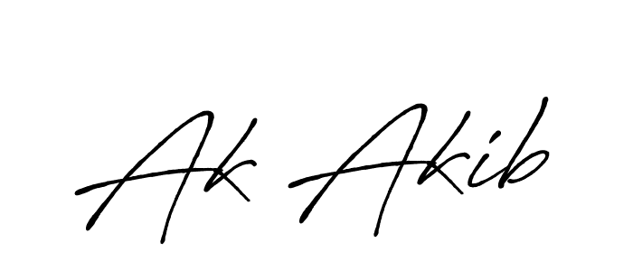 Also we have Ak Akib name is the best signature style. Create professional handwritten signature collection using Antro_Vectra_Bolder autograph style. Ak Akib signature style 7 images and pictures png