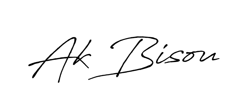 You should practise on your own different ways (Antro_Vectra_Bolder) to write your name (Ak Bisou) in signature. don't let someone else do it for you. Ak Bisou signature style 7 images and pictures png