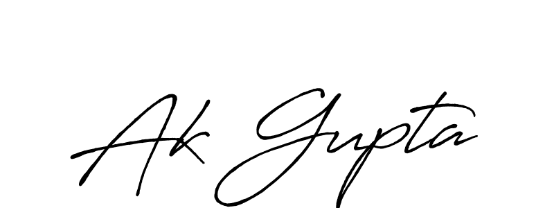 Make a beautiful signature design for name Ak Gupta. Use this online signature maker to create a handwritten signature for free. Ak Gupta signature style 7 images and pictures png