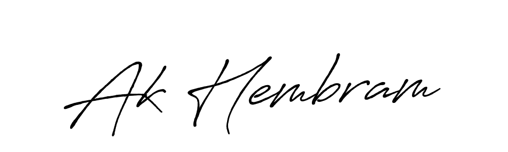 Make a beautiful signature design for name Ak Hembram. Use this online signature maker to create a handwritten signature for free. Ak Hembram signature style 7 images and pictures png