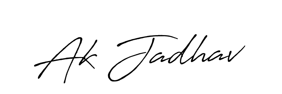 Ak Jadhav stylish signature style. Best Handwritten Sign (Antro_Vectra_Bolder) for my name. Handwritten Signature Collection Ideas for my name Ak Jadhav. Ak Jadhav signature style 7 images and pictures png