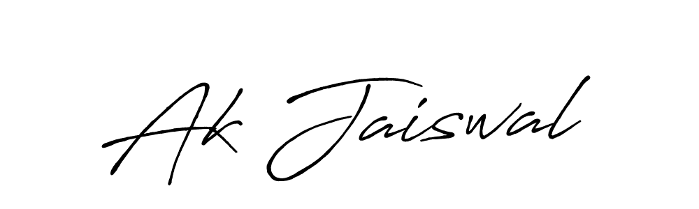 Also You can easily find your signature by using the search form. We will create Ak Jaiswal name handwritten signature images for you free of cost using Antro_Vectra_Bolder sign style. Ak Jaiswal signature style 7 images and pictures png