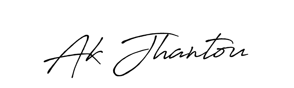 Make a beautiful signature design for name Ak Jhantou. Use this online signature maker to create a handwritten signature for free. Ak Jhantou signature style 7 images and pictures png