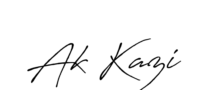 Also You can easily find your signature by using the search form. We will create Ak Kazi name handwritten signature images for you free of cost using Antro_Vectra_Bolder sign style. Ak Kazi signature style 7 images and pictures png