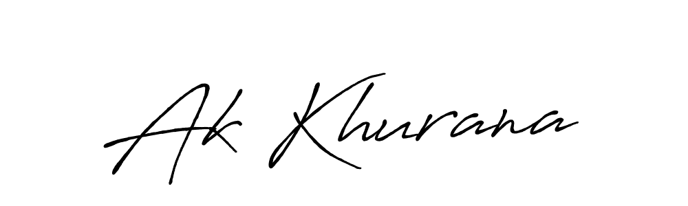 Make a beautiful signature design for name Ak Khurana. With this signature (Antro_Vectra_Bolder) style, you can create a handwritten signature for free. Ak Khurana signature style 7 images and pictures png