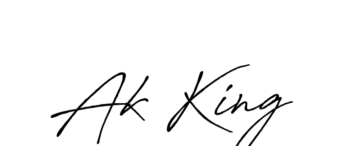 if you are searching for the best signature style for your name Ak King. so please give up your signature search. here we have designed multiple signature styles  using Antro_Vectra_Bolder. Ak King signature style 7 images and pictures png